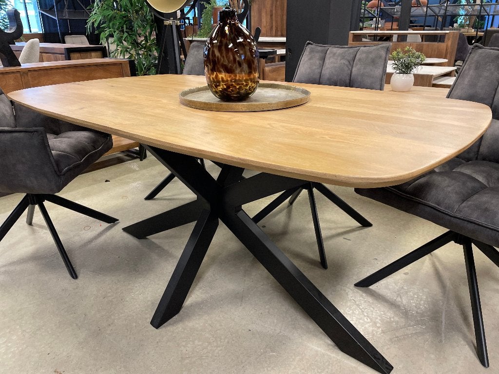 LEEGVERKOOP GOEDKOOPSTE NEDERLAND TAFEL DEENS OVAAL VOORRAAD, Bruin, Nieuw, Ophalen of Verzenden, Modern