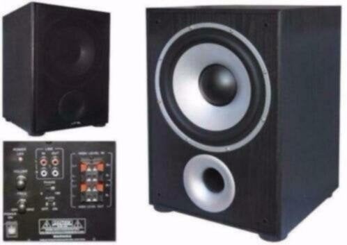 Actieve Subwoofer 100 Watt Zwart, Overige merken, Subwoofer, ., Nieuw