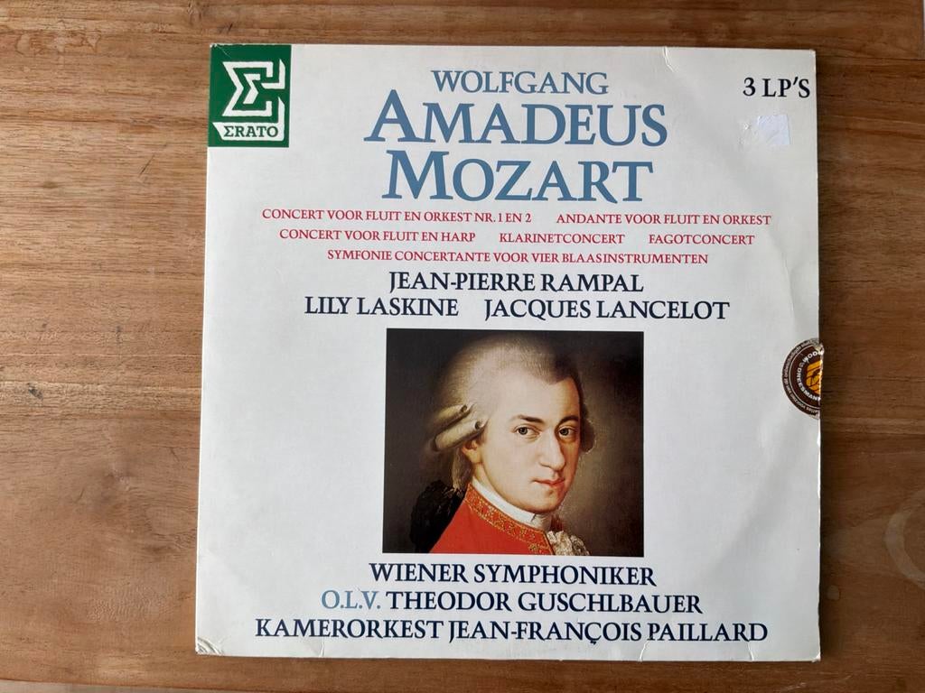 Mozart: Concerten voor Fluit, Harp, Klarinet, Fagot (3 LP's), Cd's en Dvd's, Gebruikt, Ophalen of Verzenden, Boxset, Orkest of Ballet