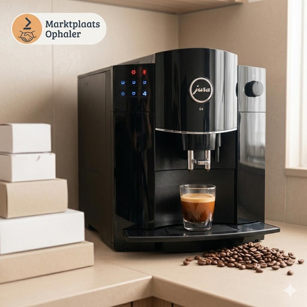 Jura D4 Piano Black koffiemachine (volautomaat), Witgoed en Apparatuur, Koffiezetapparaten, Gebruikt, Koffiemachine, 2 tot 4 kopjes