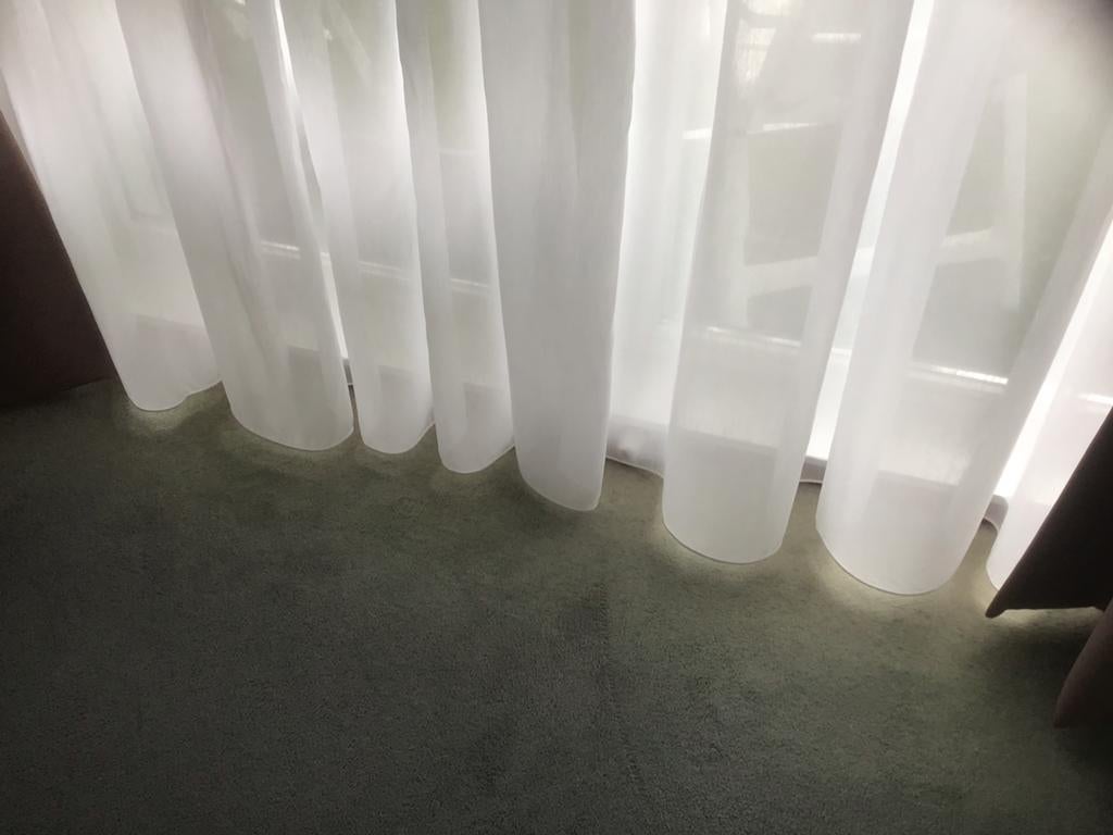 Nieuwe op maat gemaakt witte vitrage breed 530 hoog 260, Huis en Inrichting, 200 cm of meer, Wit, Nieuw, Ophalen of Verzenden