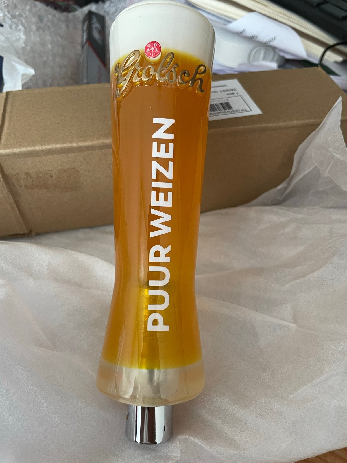 Unieke Grolsch Weizen taphendel - Nieuw!, Ophalen of Verzenden, Nieuw