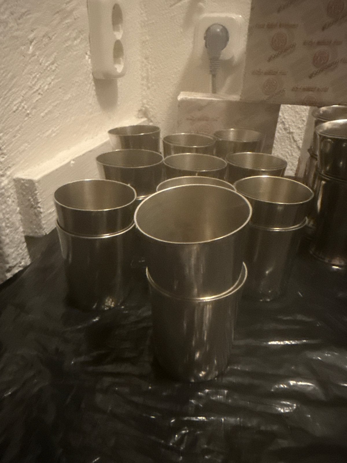 20 stuks puur tinnen kopjes - Real Holland Pewter, Ophalen