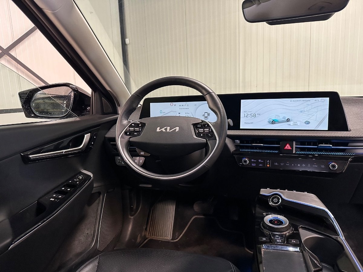 Kia EV6 Plus 77.4kWh | SOH 92% | Leer | Navi | Camera, Automaat, 228 pk, Gebruikt, Blauw