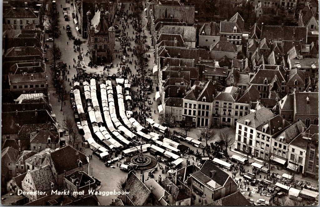 Deventer - 7 ansichtkaarten De Waag, Verzenden, 1940 tot 1960, Gelopen, Overijssel