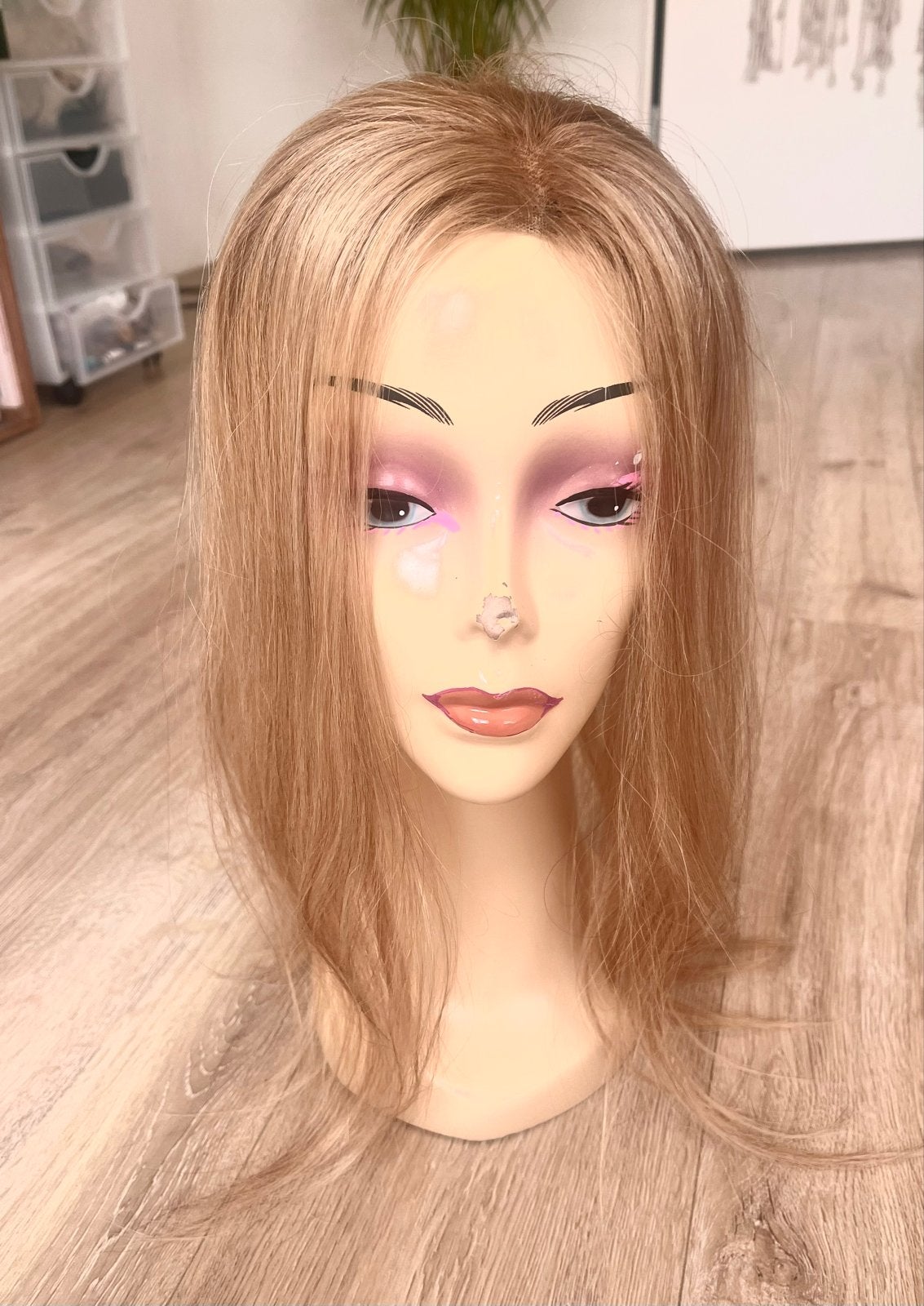 Jennifer Hoeve haar topper van echt haar, 50 cm, 100% lace, Sieraden, Tassen en Uiterlijk, Uiterlijk | Haarverzorging, Ophalen of Verzenden