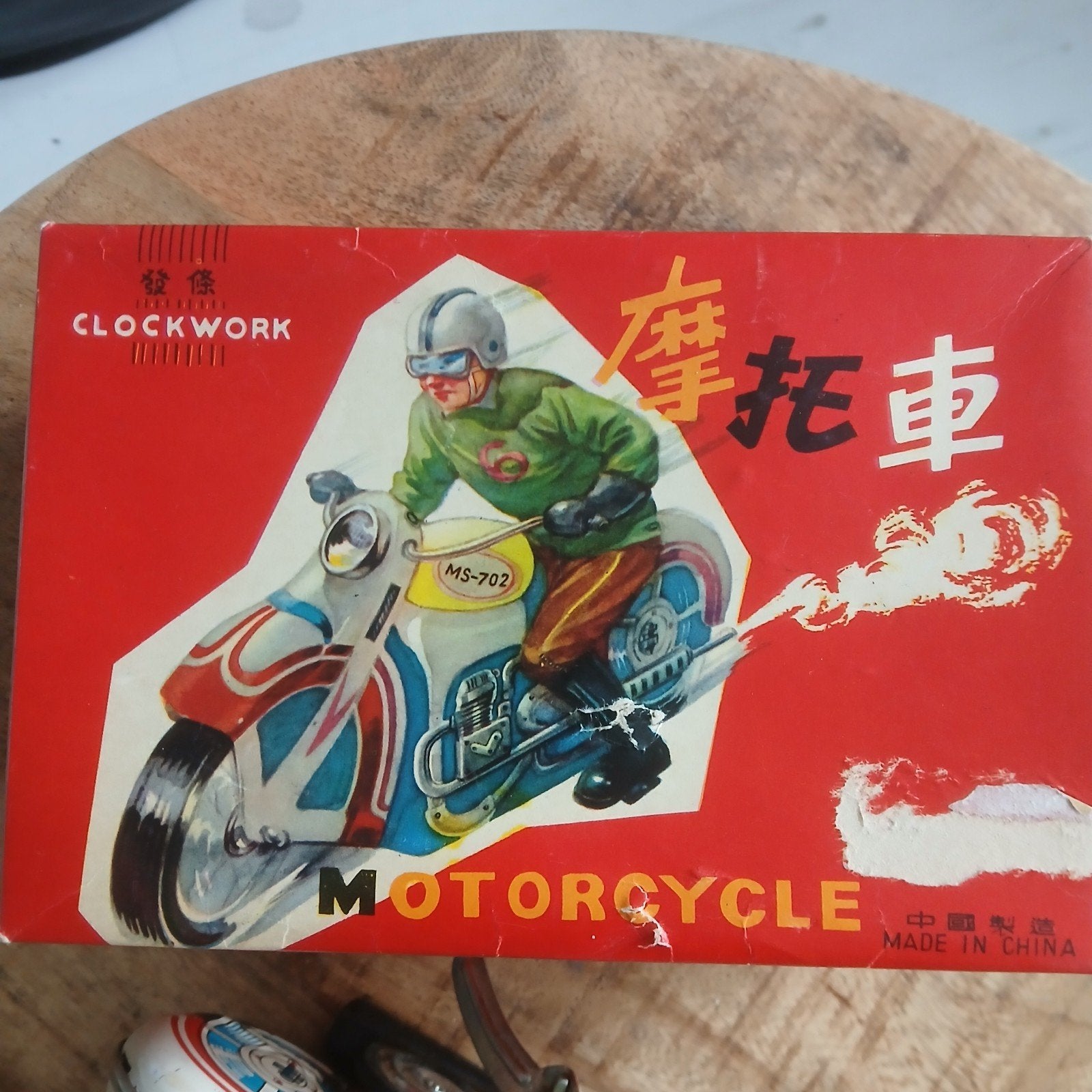 Vintage blikken motorrijder, Antiek en Kunst, Antiek | Speelgoed, Ophalen of Verzenden