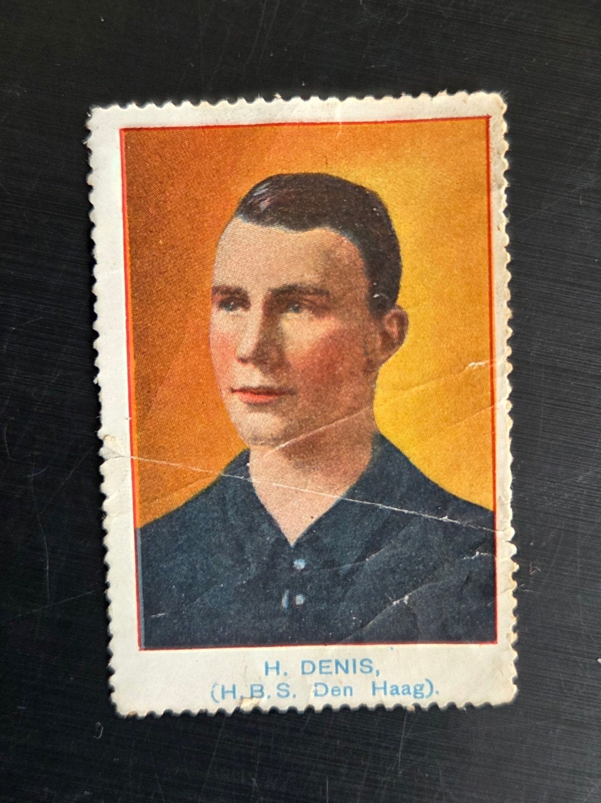 OUD VOETBAL RECLAME VERZAMEL PLAATJE PHILIPS HARRY DENIS HBS, Ophalen of Verzenden, Gebruikt, Overige binnenlandse clubs, Poster, Plaatje of Sticker
