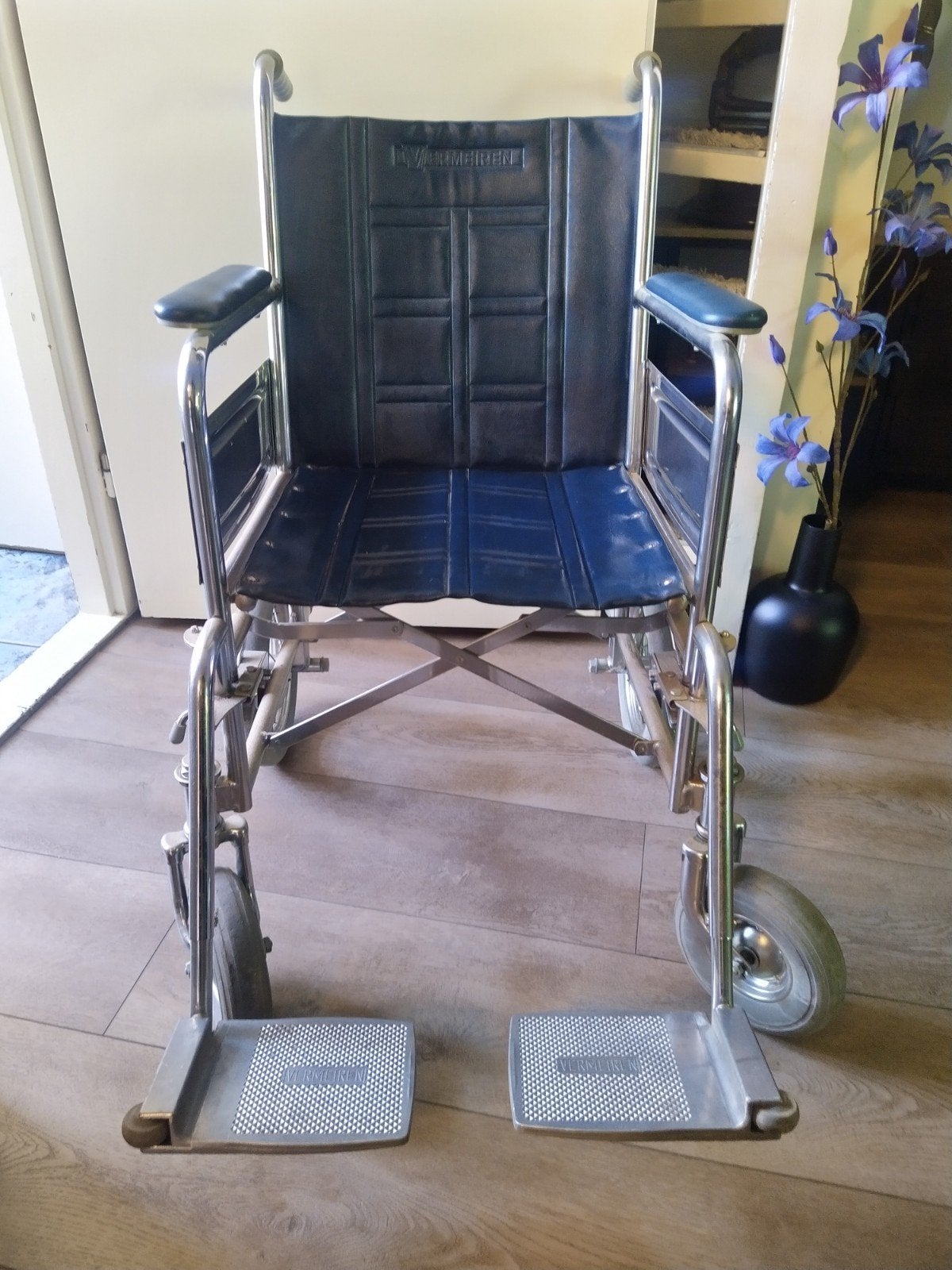 Vintage rolstoel, Ophalen of Verzenden, Inklapbaar, Zo goed als nieuw, Duwrolstoel