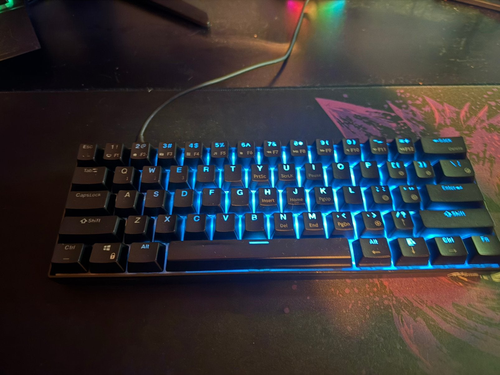 Royal kludge gaming toetsenbord RK61 60%, Computers en Software, Gebruikt, Gaming toetsenbord, Ophalen of Verzenden, Qwerty