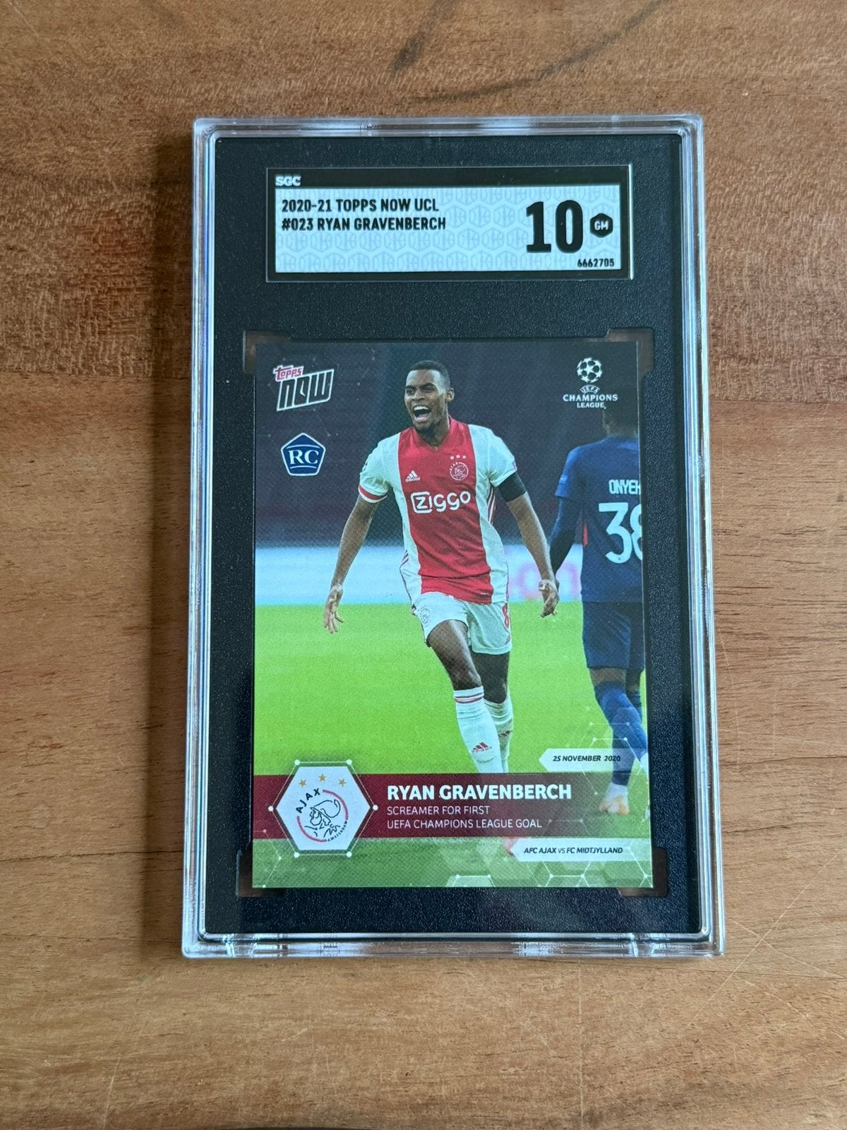 Ryan Gravenberch #023 Ajax Topps Now UCL 2020-21, Ophalen of Verzenden, Nieuw, Ajax, Poster, Plaatje of Sticker