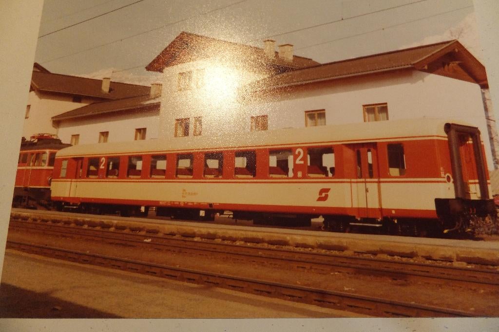 Foto personenwagen rijtuig ÖBB Oostenrijk Bundesbahn wagen, Ophalen of Verzenden, Gebruikt, Trein, Kaart of Prent