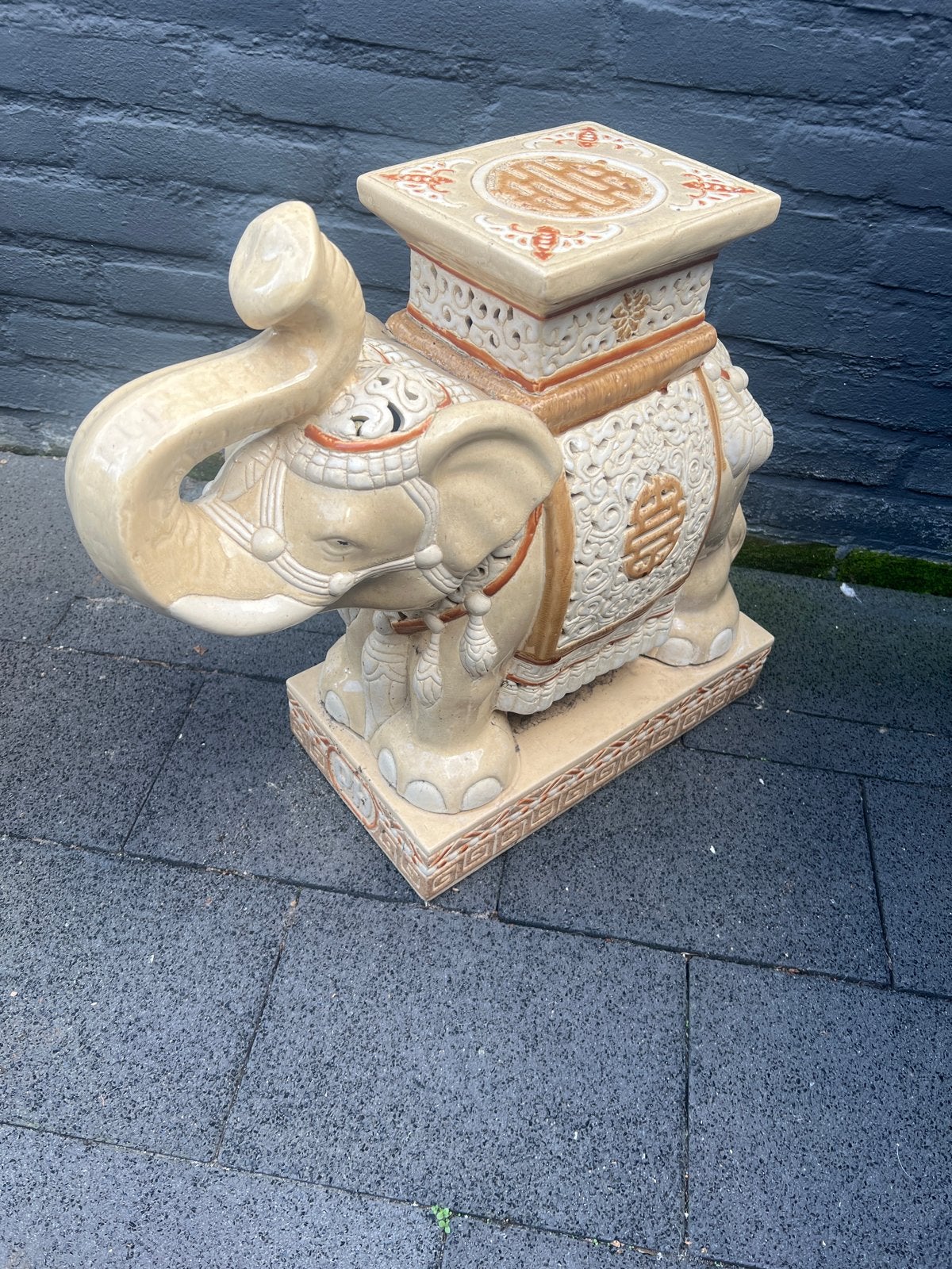 Decoratieve olifant kruk/plantenstandaard, Ophalen of Verzenden
