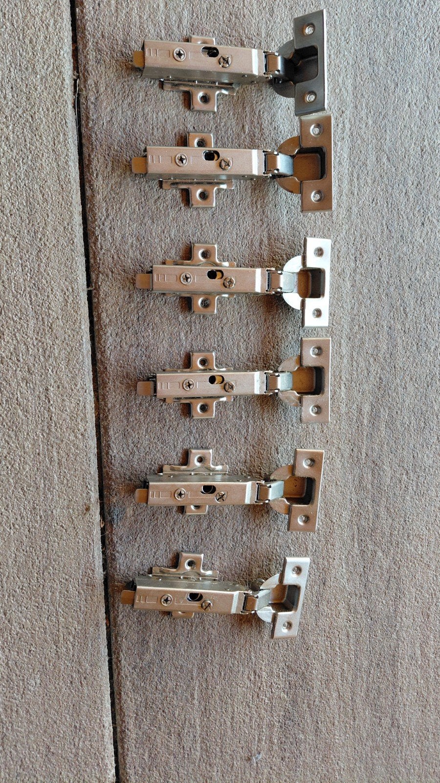 Set van 6 gebruikte scharnieren voor kasten of deuren, Ophalen of Verzenden