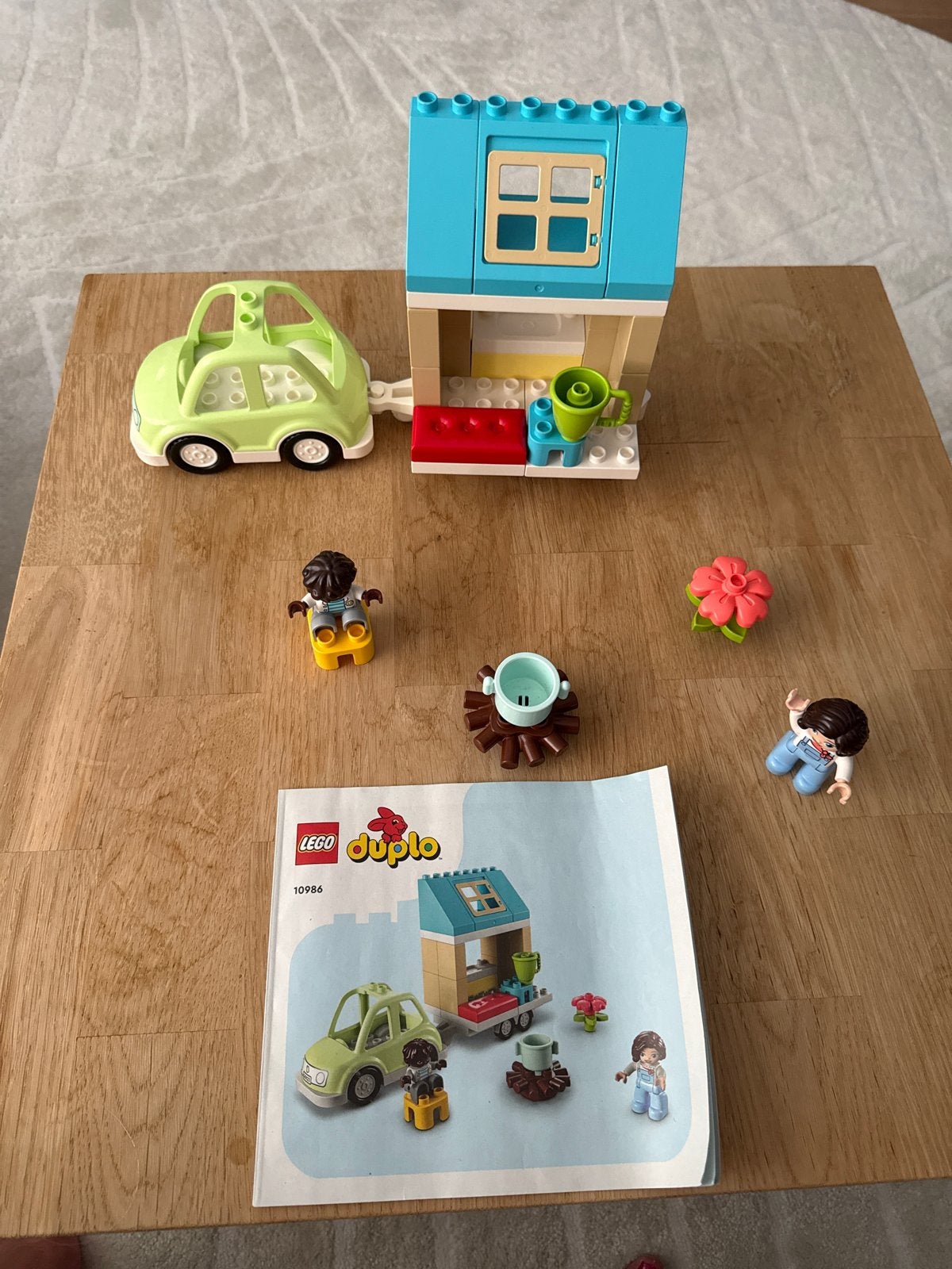 LEGO Duplo 10986 Gezinswoning op wielen (zonder doos), Ophalen, Zo goed als nieuw, Compleet, Duplo