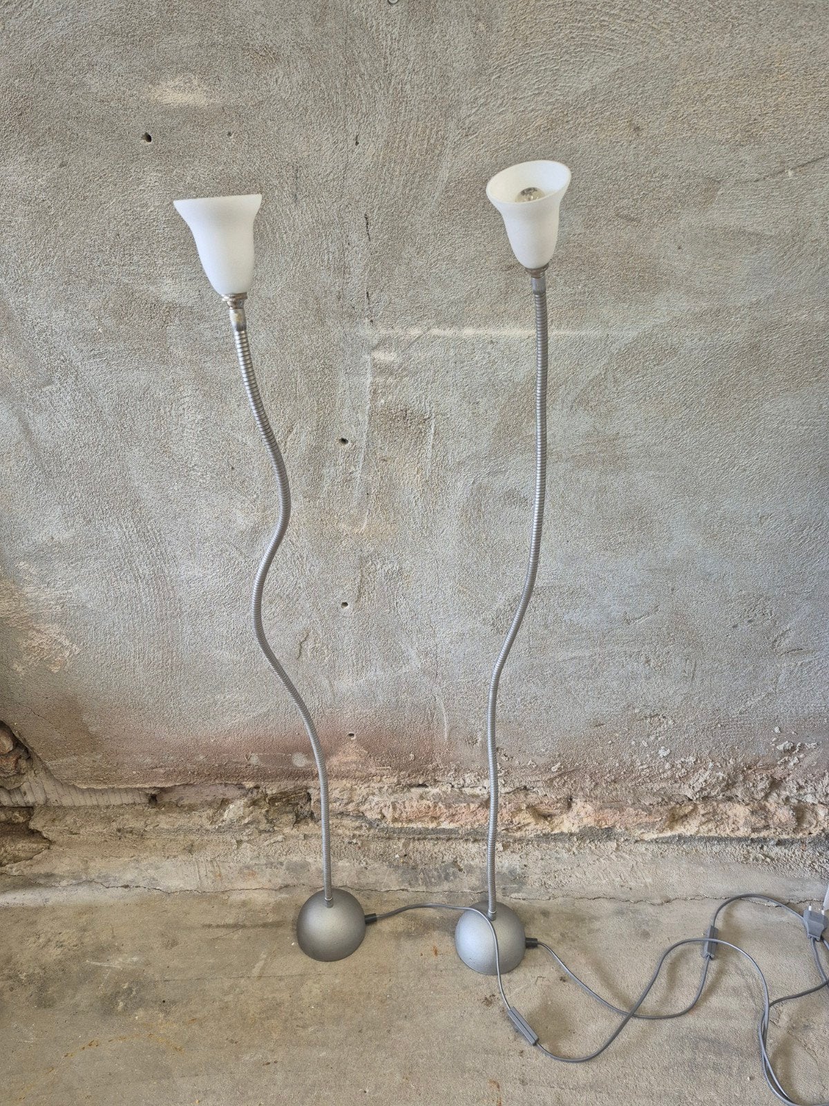 2 x vloerlamp tafellamp Nollet Deja Vu setprijs, Huis en Inrichting, Ophalen, Gebruikt, Glas, 100 cm
