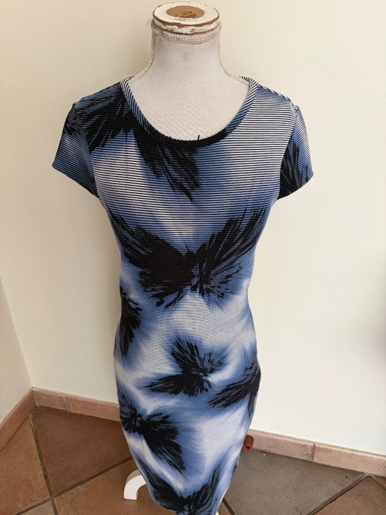 Hugo Boss jurk met ronde hals  maat: S  stretch materiaal, Blauw, Nieuw, Ophalen of Verzenden, Maat 36 (S)