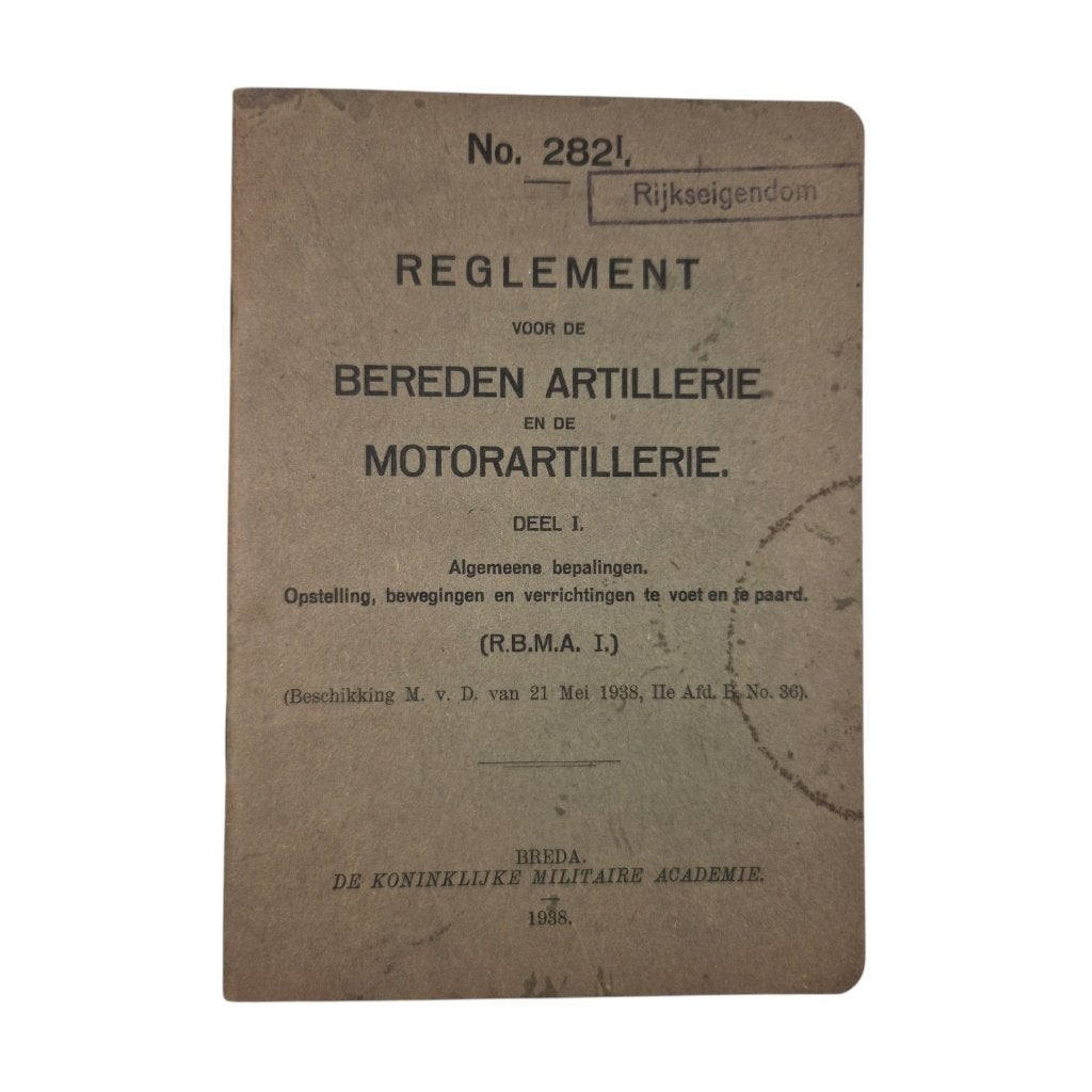 Voorschrift bereden artillerie en motor artillerie No.282I, -, -, Overige typen, Ophalen of Verzenden