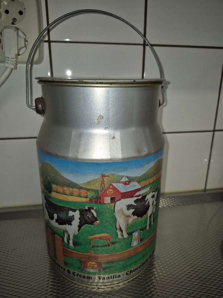 Vintage Chupa Chups melkbus met koeienprint, Vintage, Gebruikt, Meerkleurig, Ophalen of Verzenden