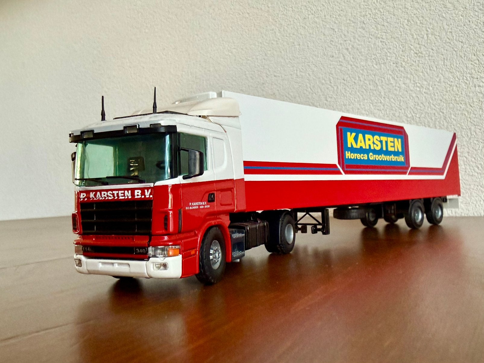 Tekno P. Karsten Horeca Grootverbruik - Scania 114L, 340 PK, Ophalen of Verzenden, Zo goed als nieuw, Bus of Vrachtwagen, Tekno