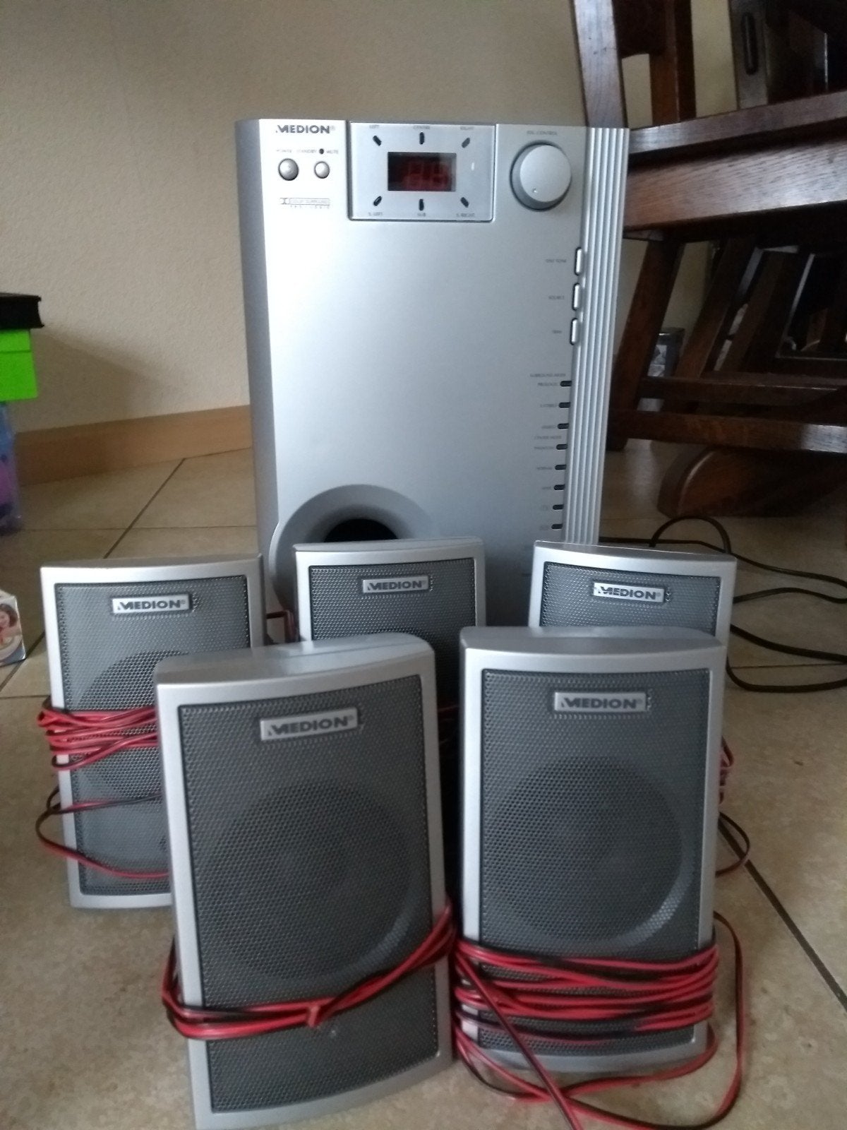 Medion MD4890 Dolby Surround System - 5.1 Speakerset, Overige merken, Gebruikt, Ophalen of Verzenden, 60 tot 120 watt