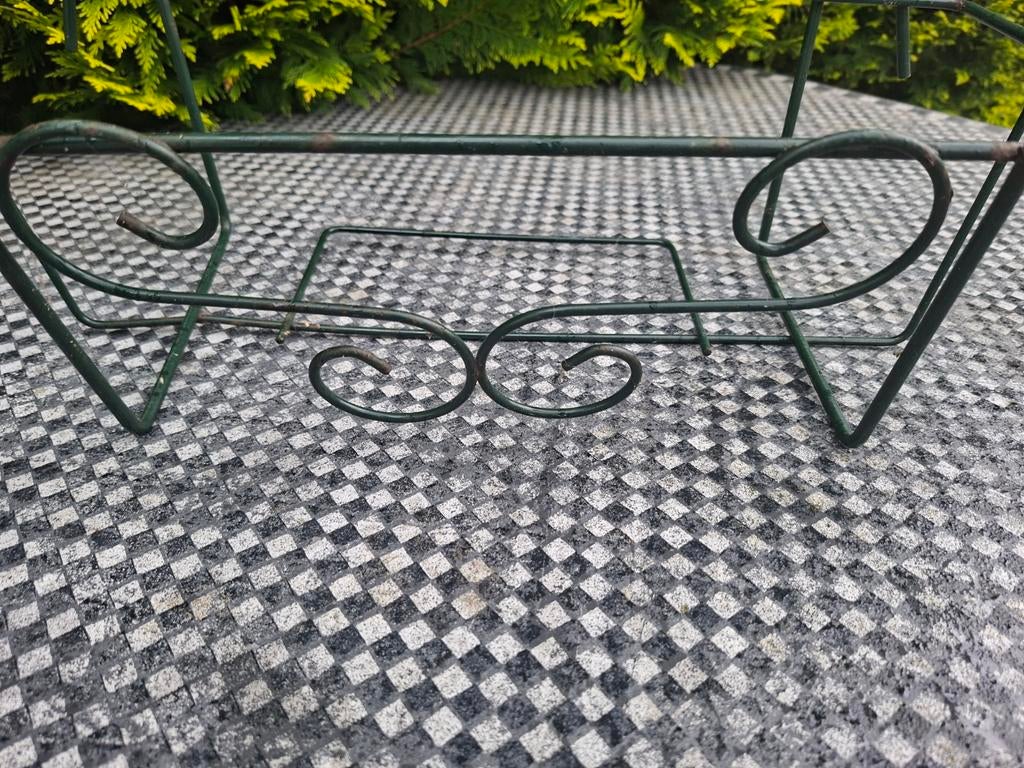 Bloembakhouder metaal groen, Tuin en Terras, Bloembakken en Plantenbakken, Minder dan 30 cm, Minder dan 60 cm, Ophalen of Verzenden