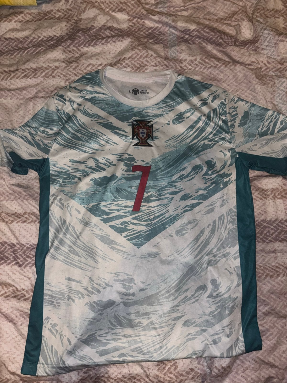 Portugal Ronaldo thuisshirt - Limited Jersey 77, Ophalen of Verzenden, Zo goed als nieuw, Maat 52/54 (L), Wit