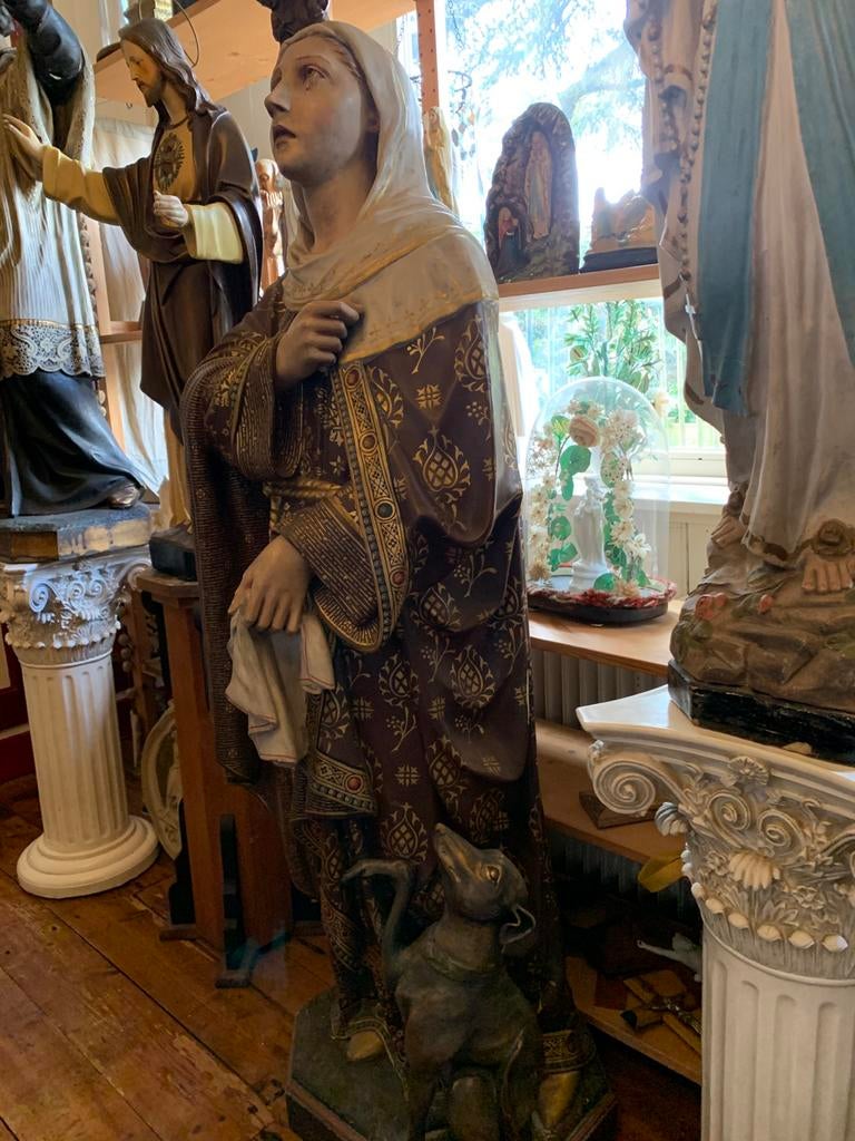 Kerkbeeld Margaretha van Cortona/gips., Antiek en Kunst, Antiek | Religie, Ophalen