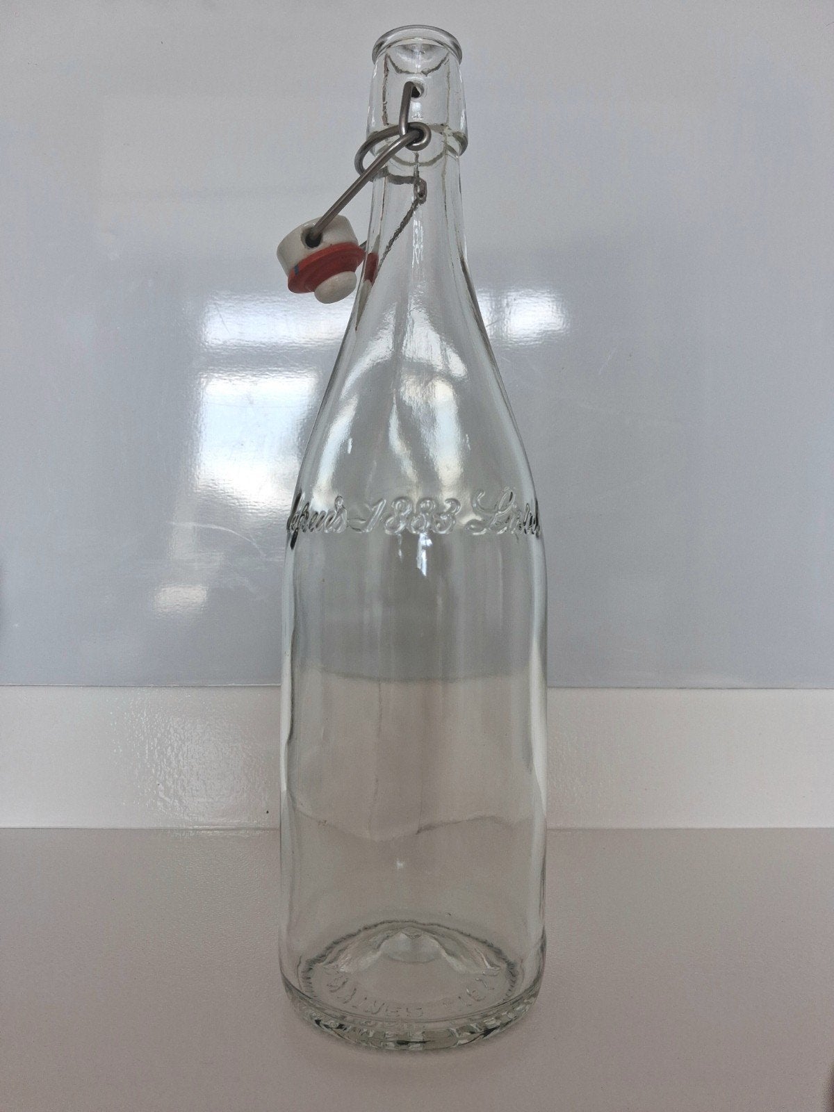 Vintage Retro Beugelfles Listel (75 cl). Perfect als Karaf!, Ophalen of Verzenden, Zo goed als nieuw, Glas, Vintage
