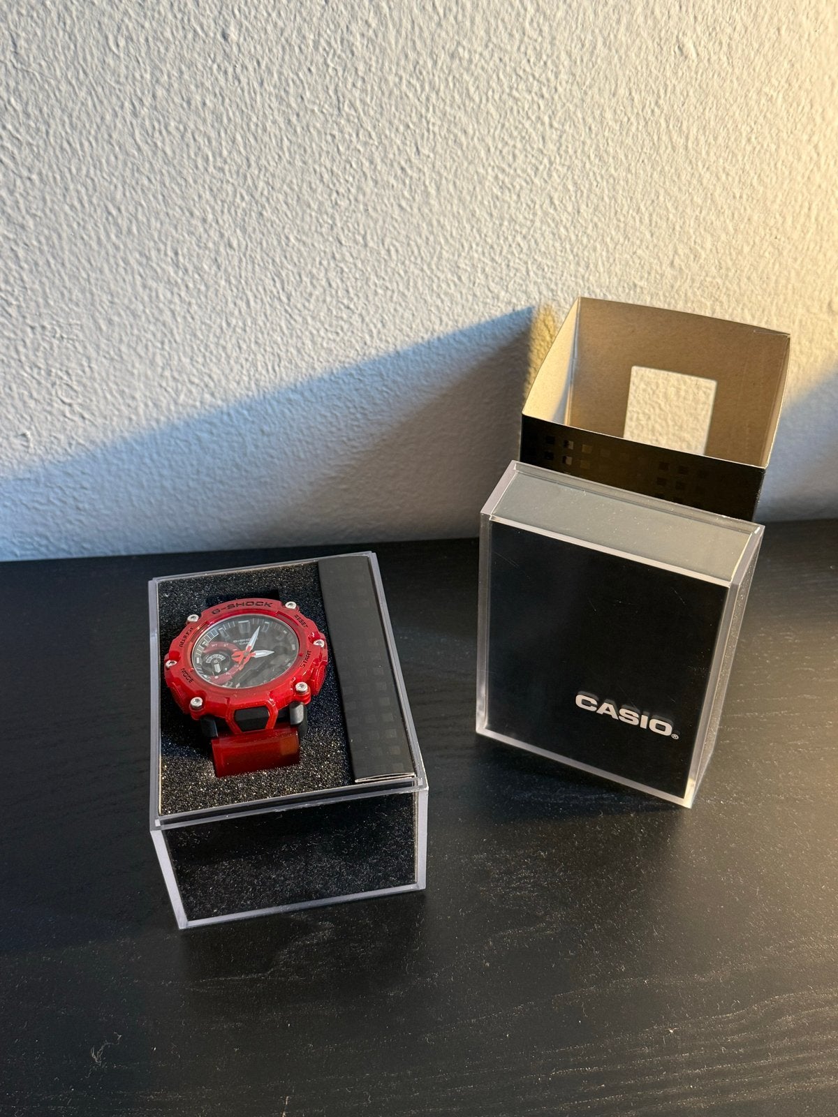 Casio G-Shock GA-2200SKL-4A Rood Polshorloge, Ophalen, Casio, Kunststof, Polshorloge