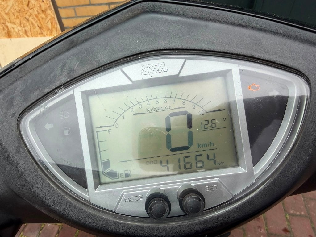 Zwarte SYM BezorgScooter, Ophalen, Gebruikt, Overige modellen, Maximaal 45 km/u