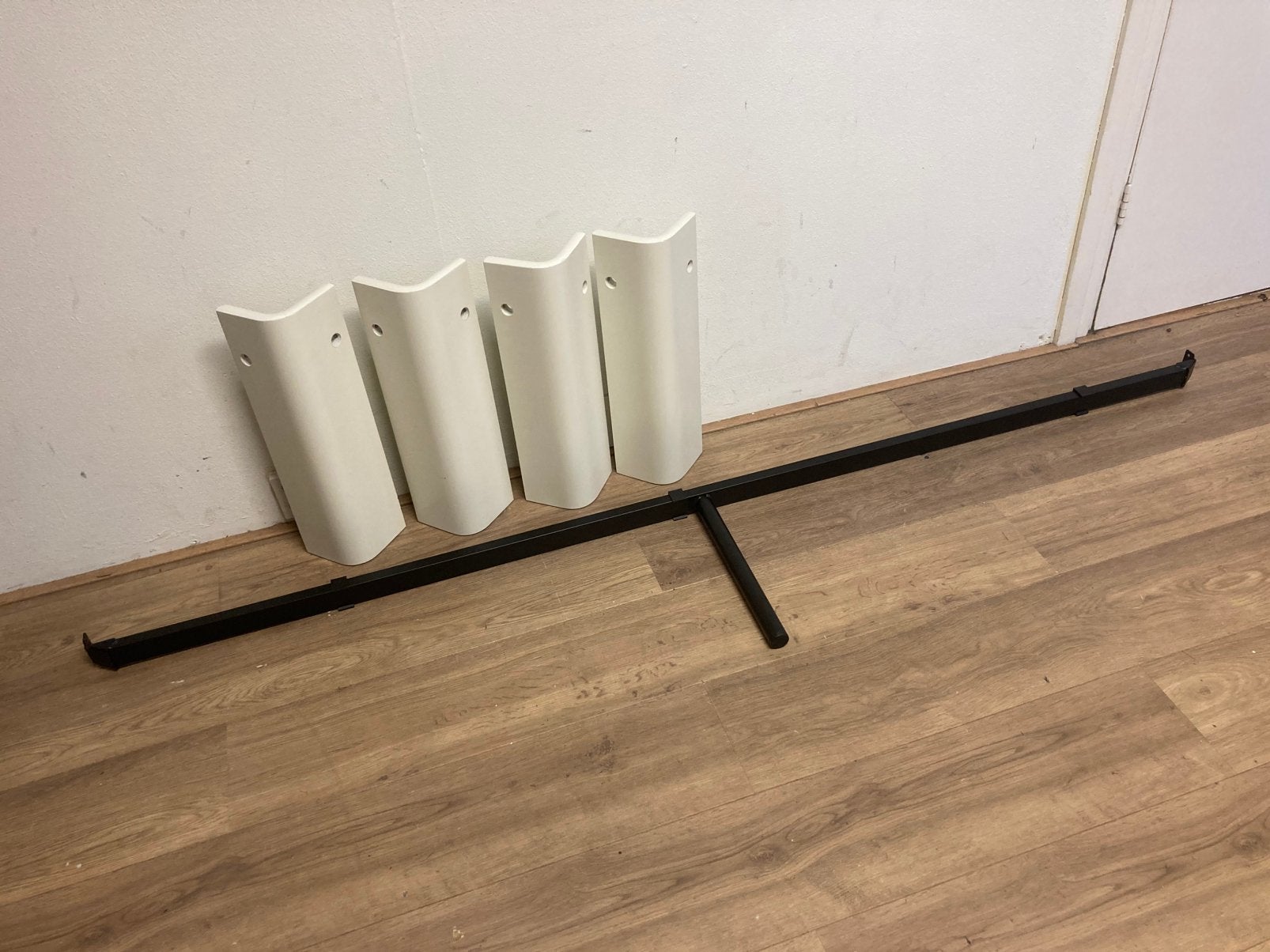 Auping auronde hoge poten 48cm, Huis en Inrichting, Ophalen, Wit, Tweepersoons, Zo goed als nieuw