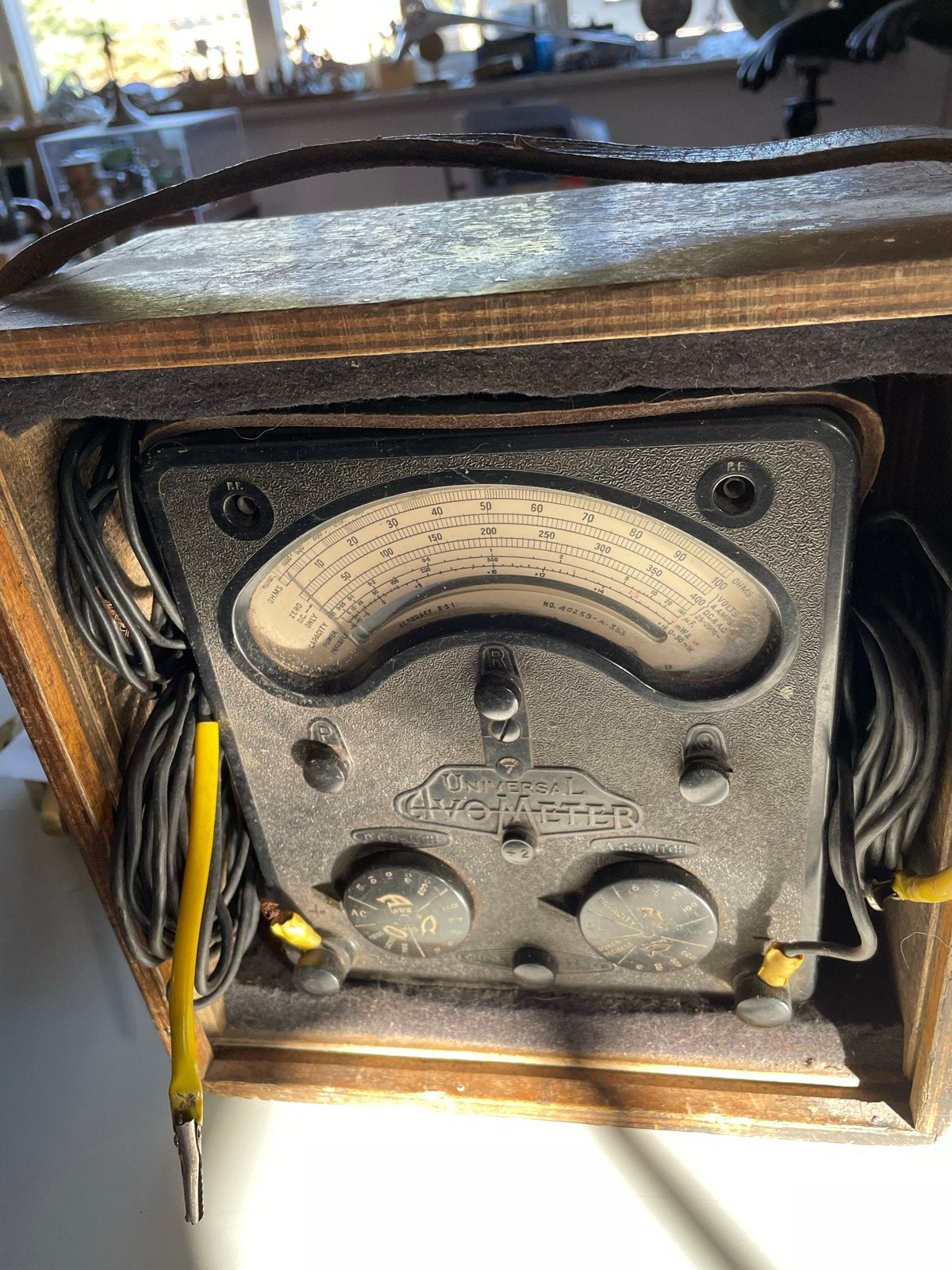 Vintage Universele Avo-meter in houten kist, Ophalen of Verzenden