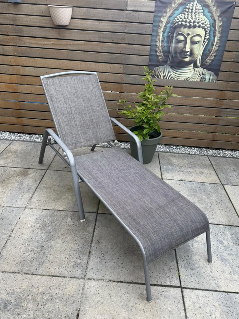 Zonnebed, Ophalen, Zo goed als nieuw, Aluminium, Verstelbaar