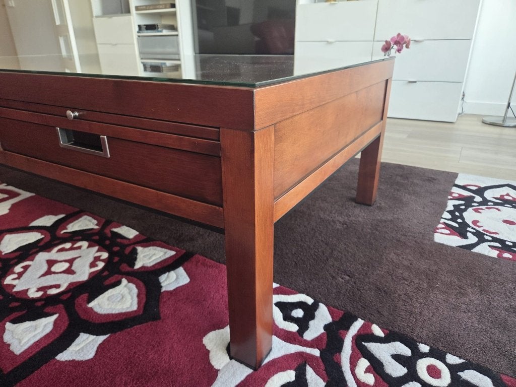 Unieke salontafel Mackintosh met plateaus en laden, Ophalen