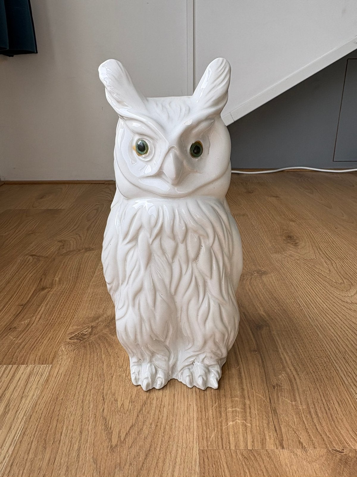 Grote keramiek uil, kleine beschading (z. mijn andere adve.), Verzamelen, Beelden en Beeldjes, Ophalen of Verzenden, Zo goed als nieuw