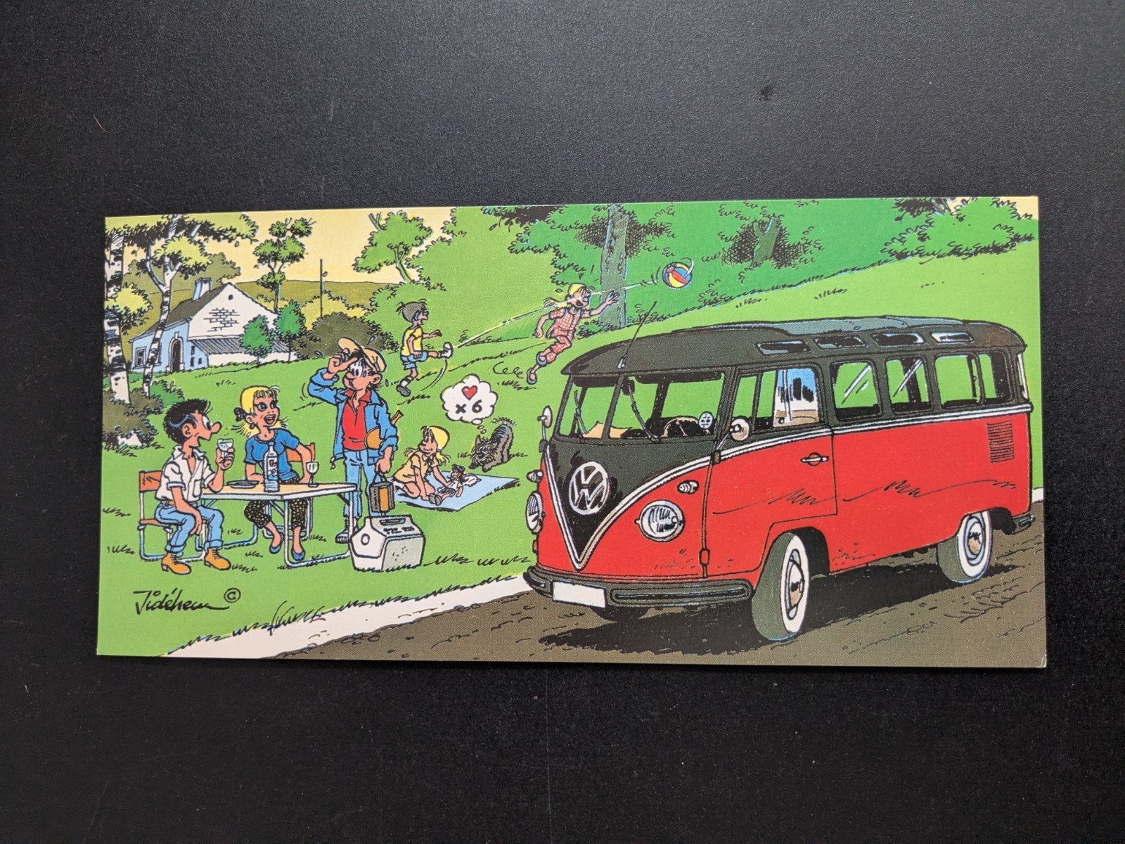 Ansichtkaart VOLKSWAGEN Bus T1, Ophalen of Verzenden, 1980 tot heden, Ongelopen, Voertuig