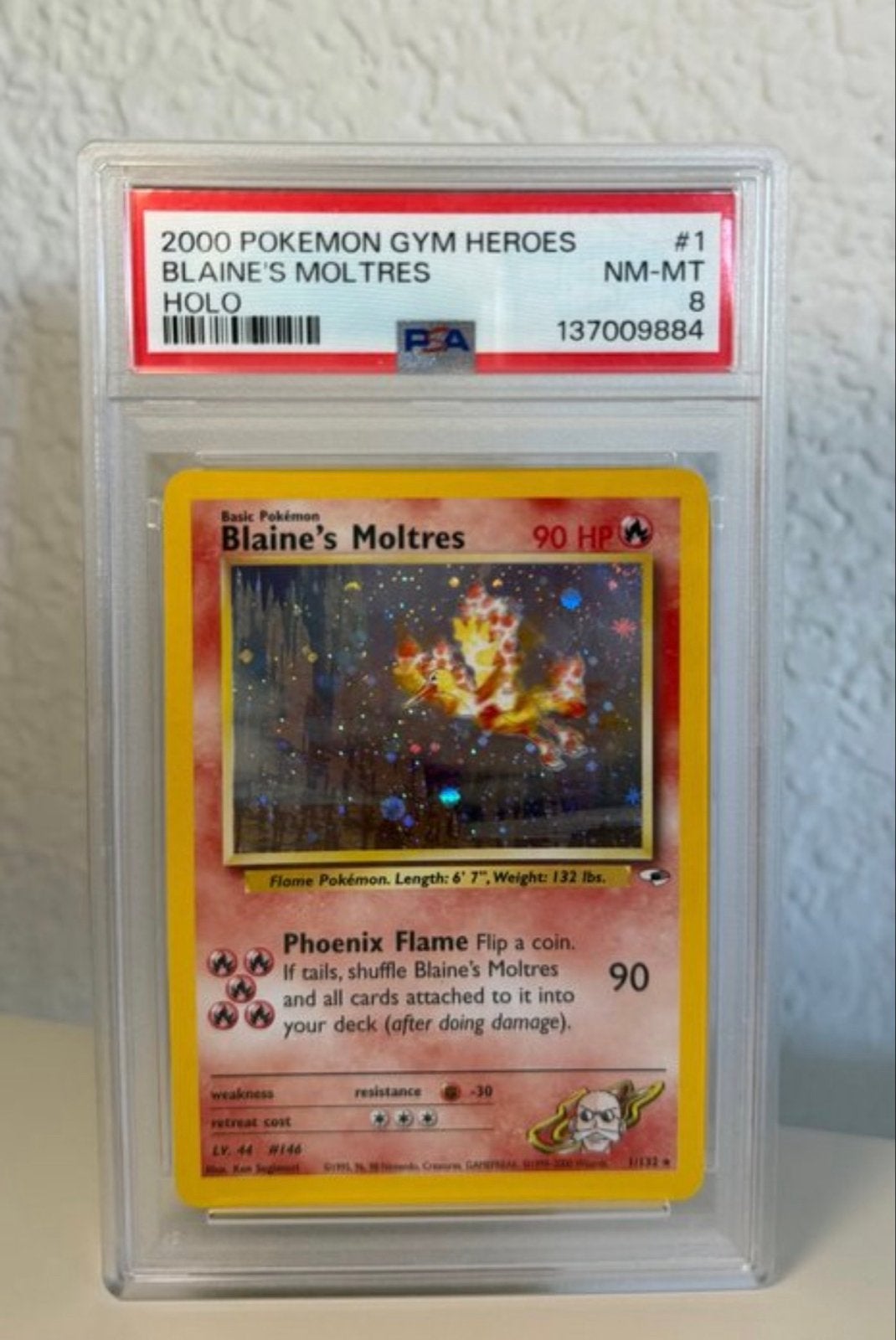 Blaine's Moltres Holo PSA 8 - 2000 Pokemon Gym Heroes, Tickets en Kaartjes