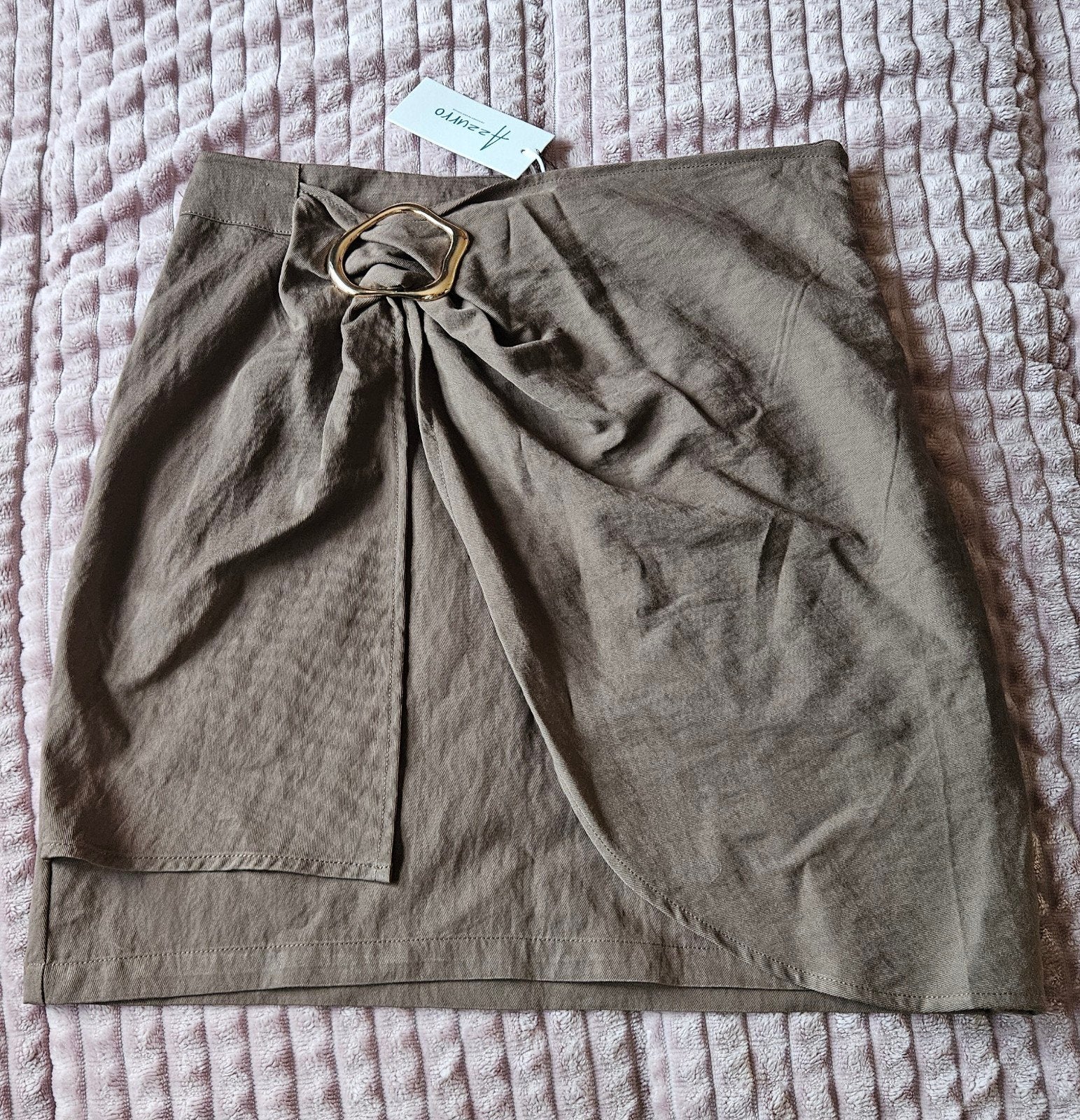 Azzurro lrok met gouden gesp, maat S/M nieuw!!, Azzurro, Bruin, Nieuw, Ophalen of Verzenden