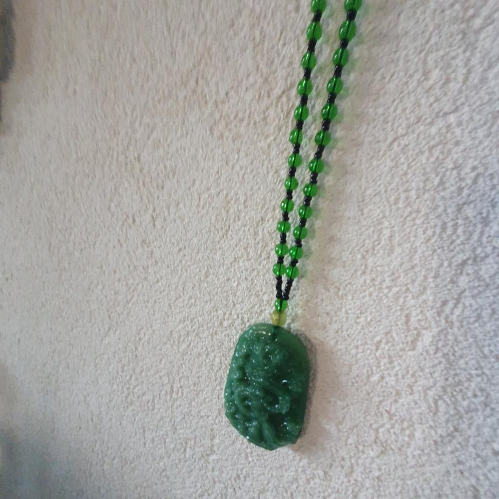 Groene kettinghanger met draak, Ophalen of Verzenden, Zo goed als nieuw
