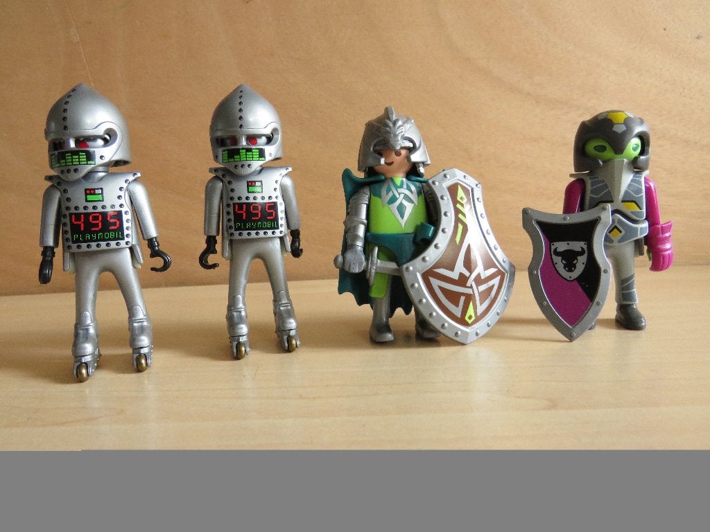 Vintage Playmobil Pop Figuur Alien Robot ridder, Ophalen of Verzenden, Gebruikt