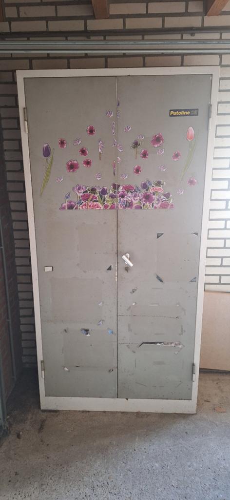 Metalen kast met planken - Ideaal voor garage/schuur, Huis en Inrichting, Kasten | Overige, Ophalen, Gebruikt