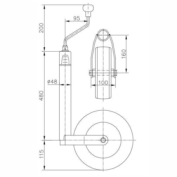 Neuswiel Winterhoff 48mm metalen velg breed met weegfunctie, Nieuw, Winterhoff, Ophalen of Verzenden, NB