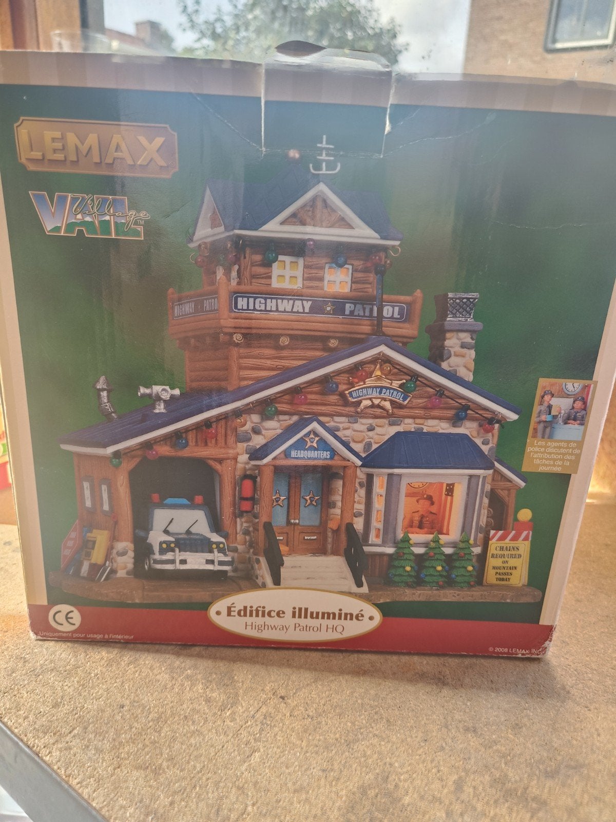 kerstdorp lemax vail village. highway patrol hq, Ophalen of Verzenden, Gebruikt