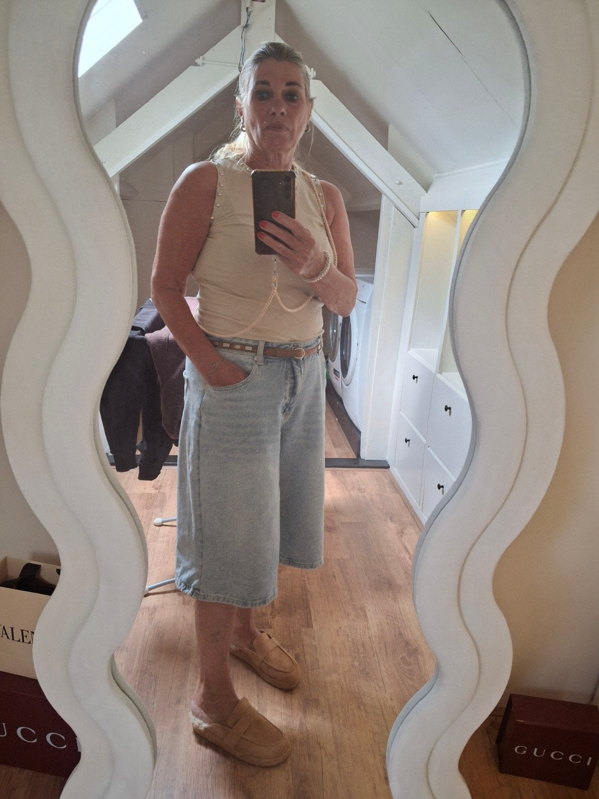 leren slippers 2x gedragen other&stories, Ophalen of Verzenden, Zo goed als nieuw, Zwart