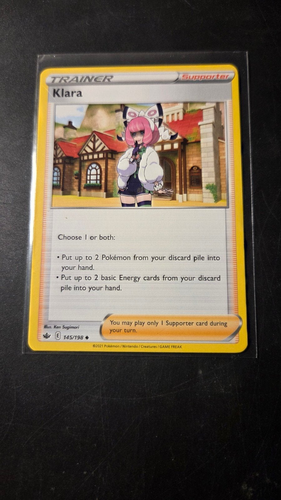 Klara 145/198 Full Art Supporter - Chilling Reign Pokémon Ka, Verzenden, Zo goed als nieuw, Losse kaart