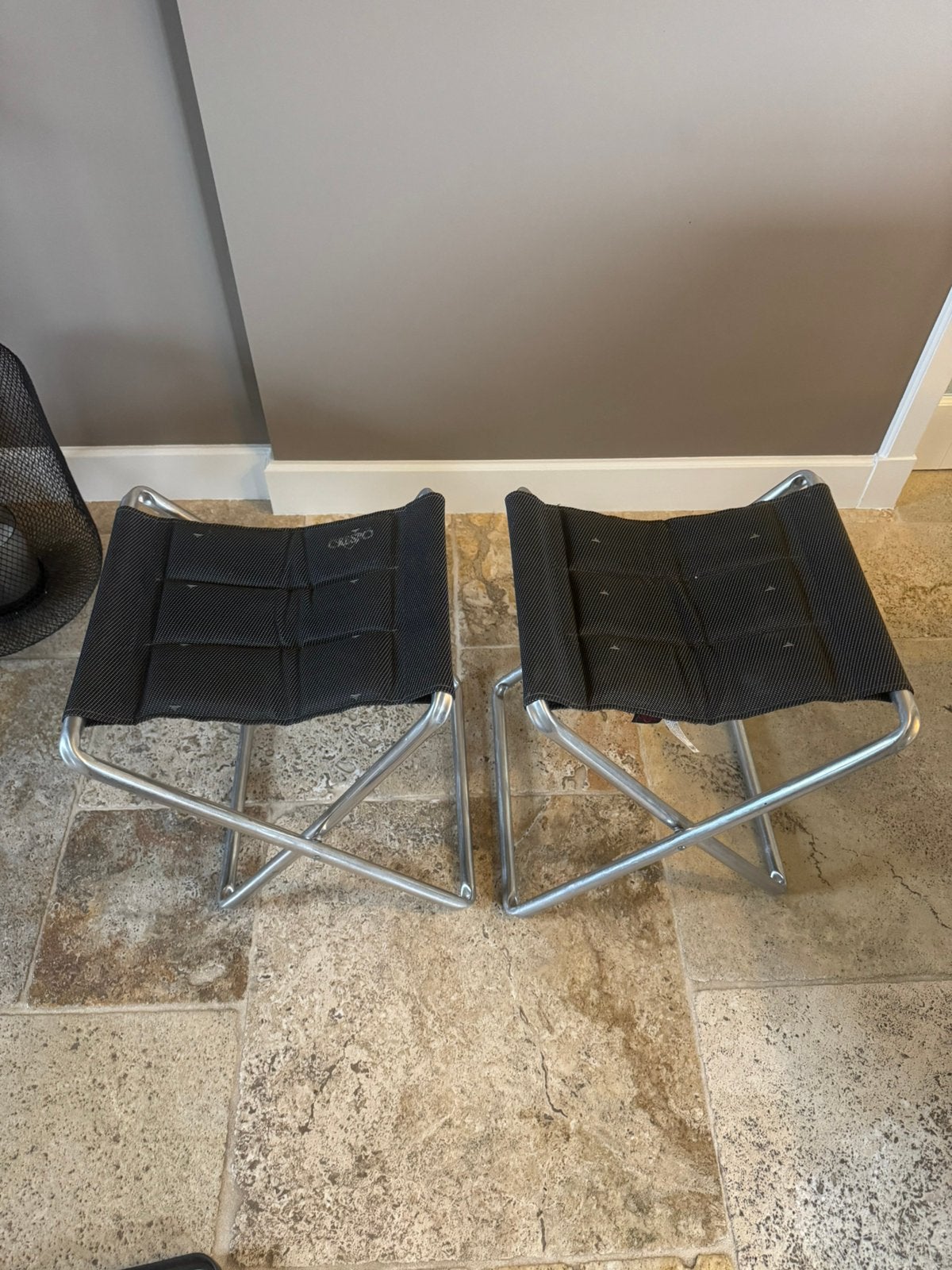 Crespo 2 krukjes en tafelblad, Ophalen, Gebruikt, Campingtafel