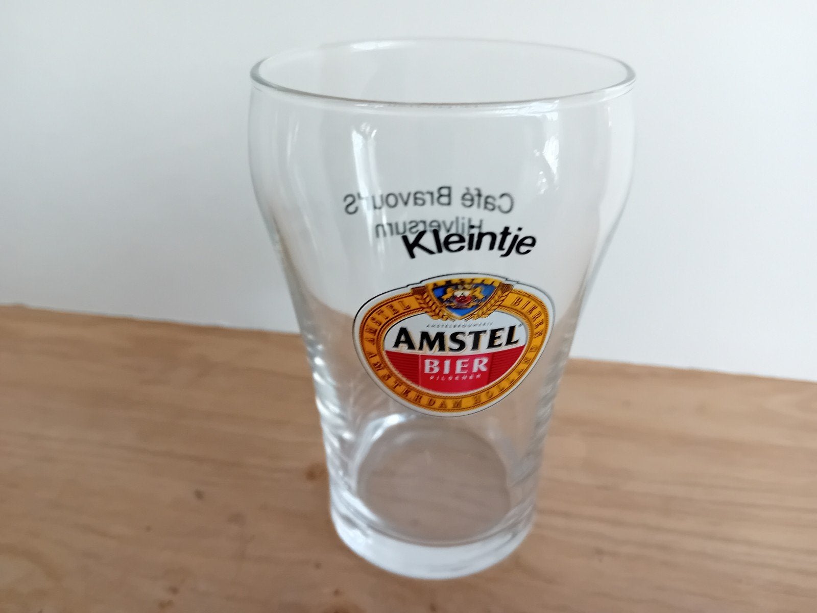 Amstel glas nummer 11 met achteropdruk, Verzamelen, Ophalen of Verzenden, Glas of Glazen, Amstel