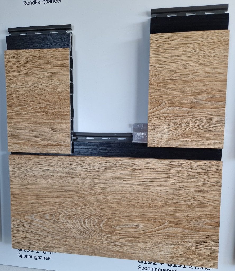 Gevelbekleding kunststof Realwood 2Tone 190mm, Doe-het-zelf en Verbouw, Platen en Panelen, Ophalen, Nieuw, Overige materialen