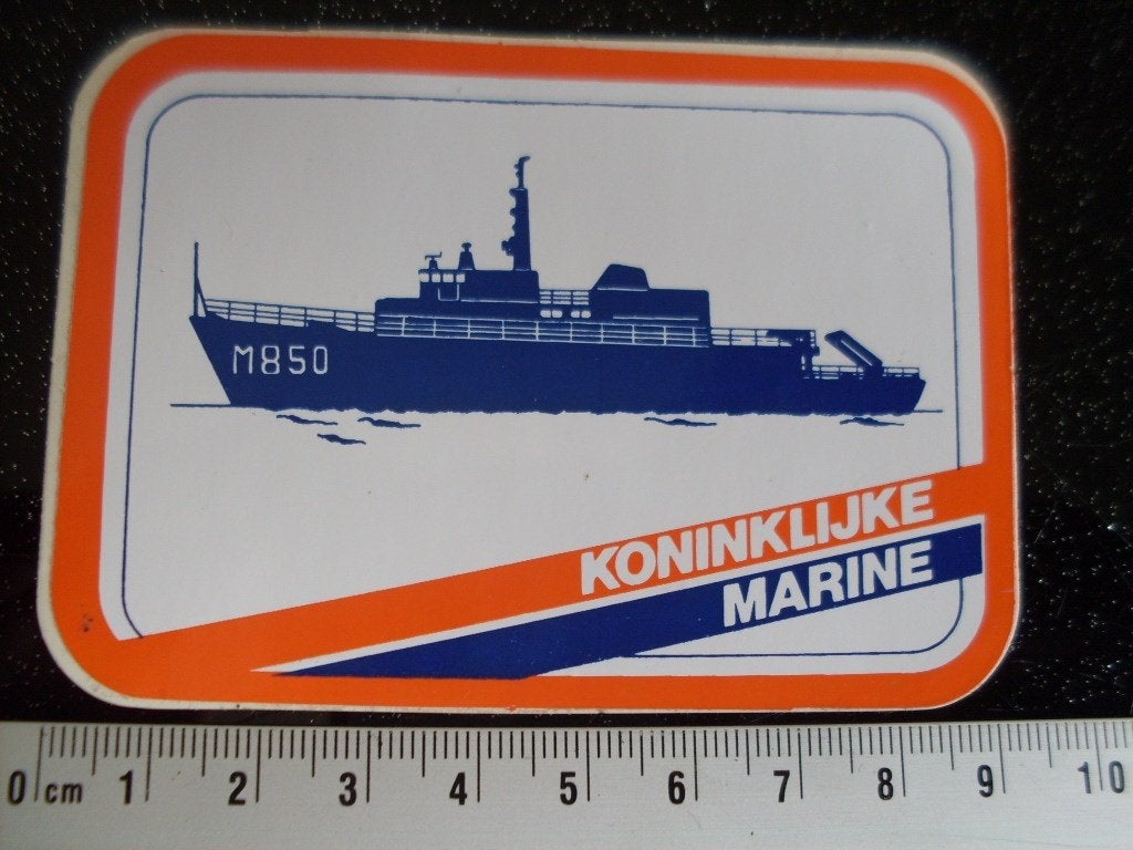 sticker koninklijke marine M850 mijnenjager alkmaar klasse, Verzenden, Zo goed als nieuw, Bedrijf of Vereniging